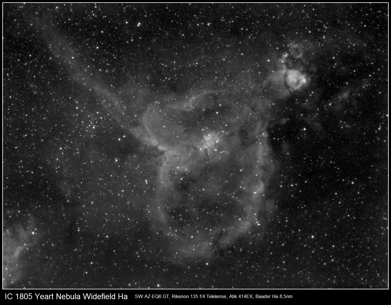 IC 1805 Heart Nebula Ha