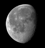 Луна в трёхдюймовый рефрактор 23.07.2008.