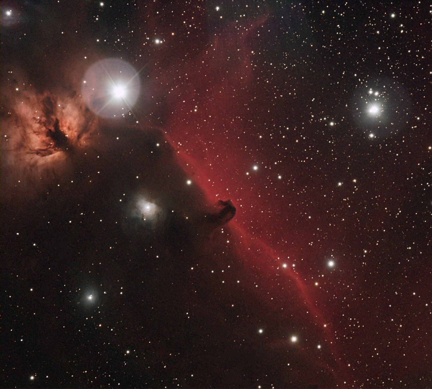   B33   IC434    ( IC435, NGC2023, NGC2024)