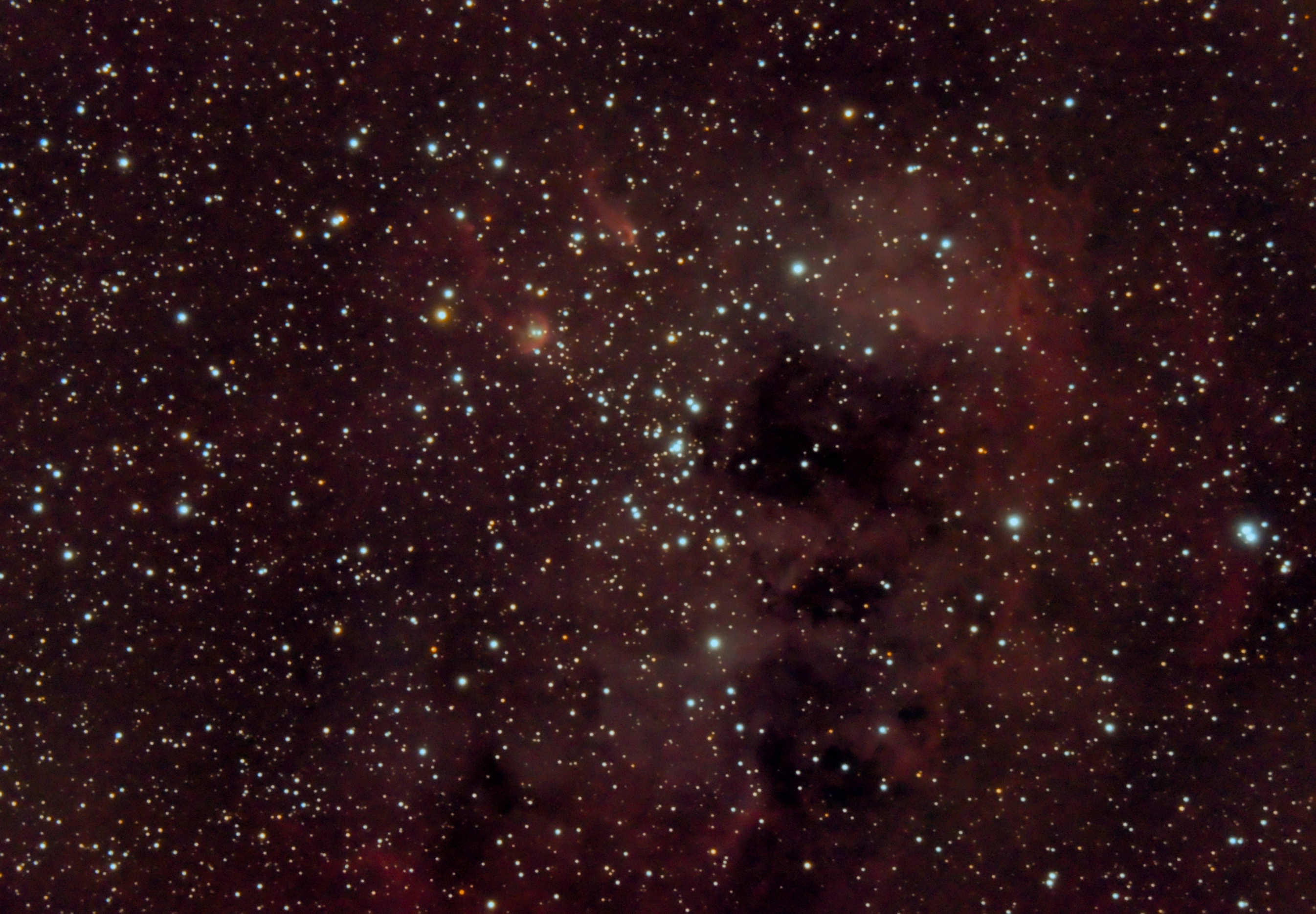 Туманность IC410, звёздное скопление NGC1893