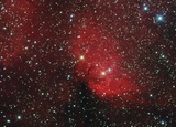 Sh2-101 (Тюльпан) H-alpha + цвет